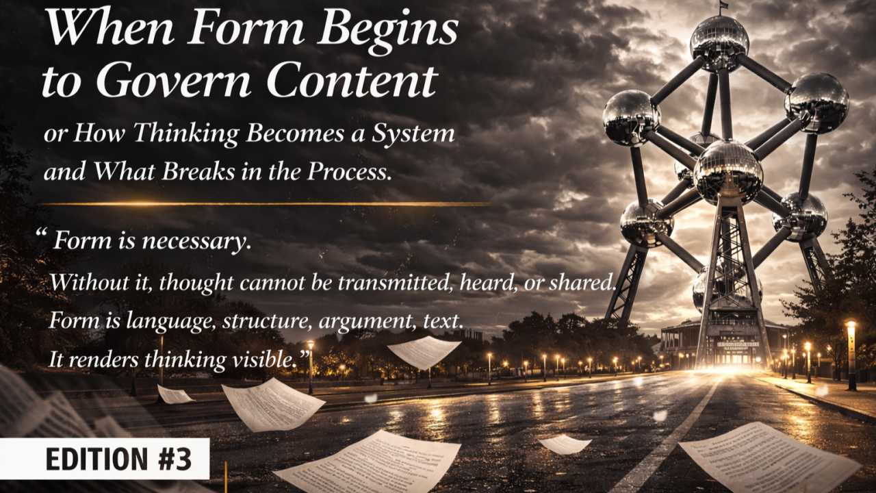 When Form Begins to Govern Content or How Thinking Becomes a System and What Breaks in the Process