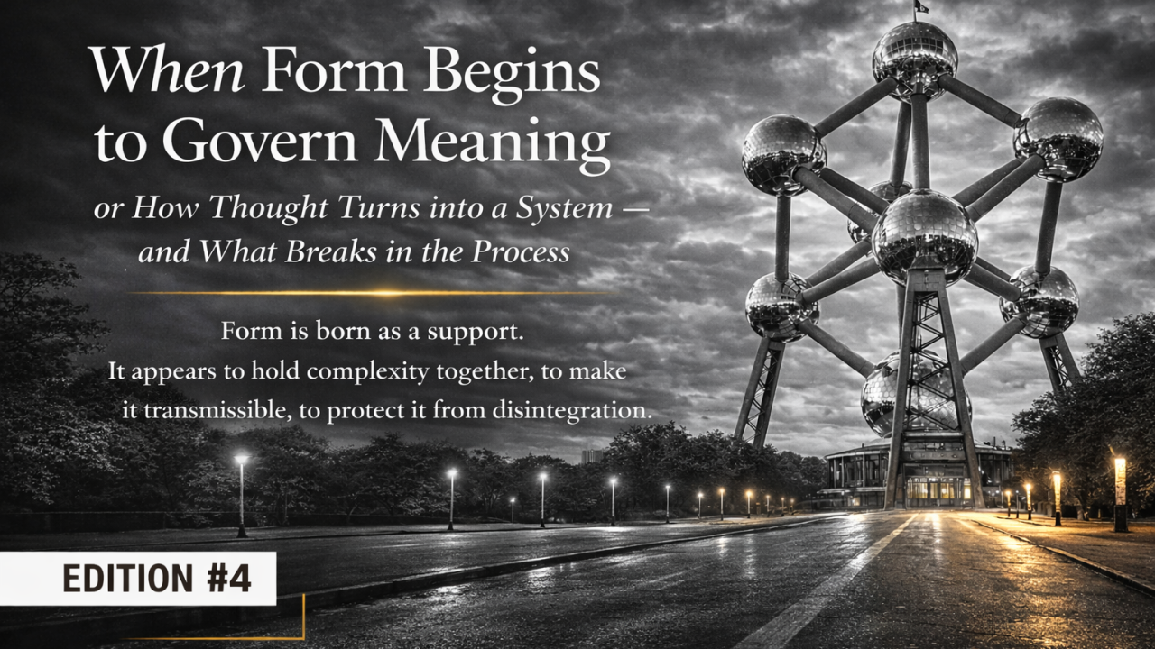 When Form Begins to Govern Meaning or How Thought Turns into a System – and What Breaks in the Process