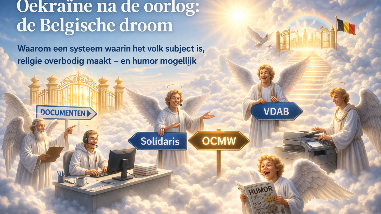 Oekraïne na de oorlog: de Belgische droom. Waarom een systeem waarin het volk subject is, religie overbodig maakt – en humor mogelijk